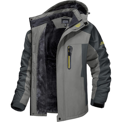 Herren Fleecejacke Winter Warm Gefüttert Winddicht Wasserdicht XL