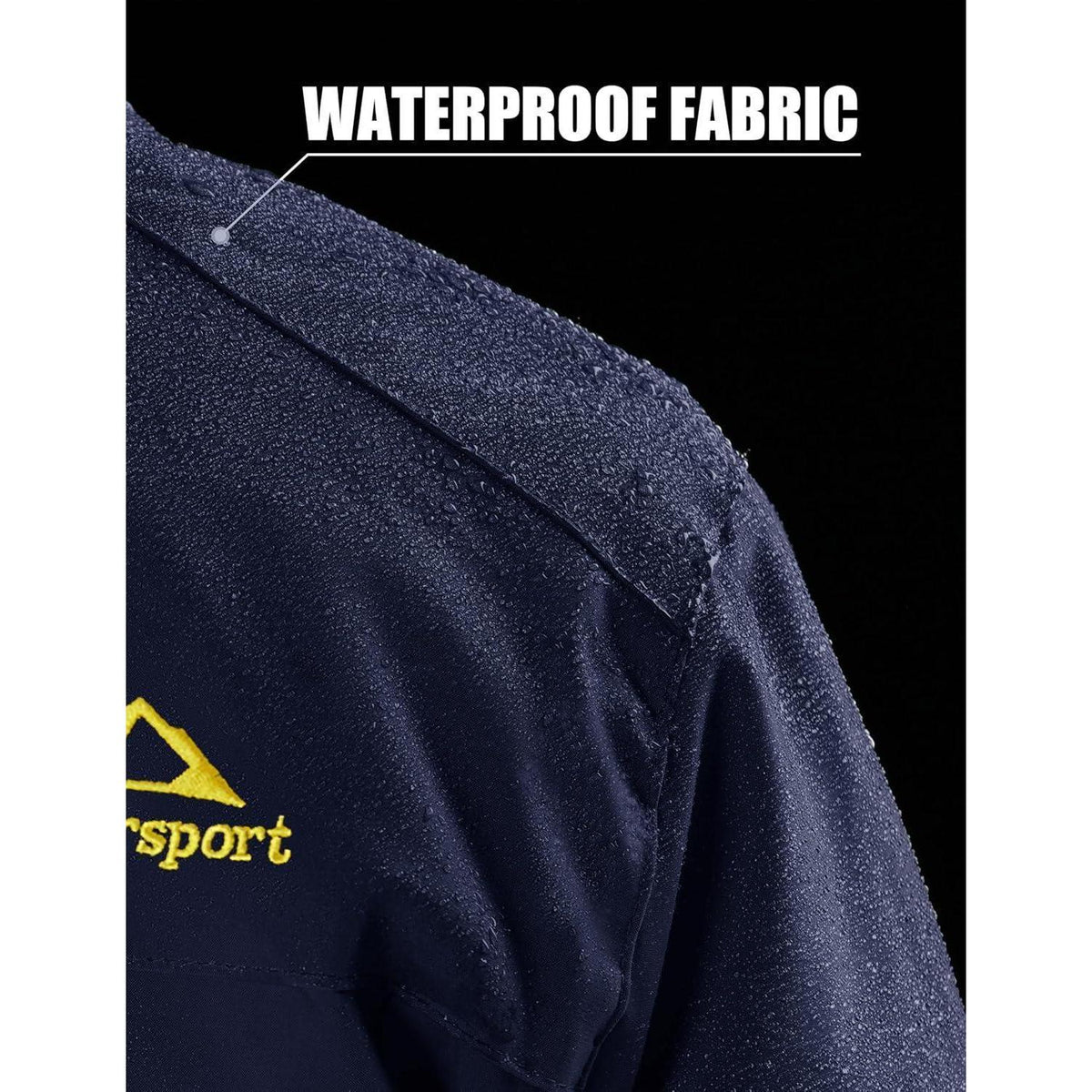 Herren Fleecejacke Winter Warm Gefüttert Winddicht Wasserdicht Dunkelblau S