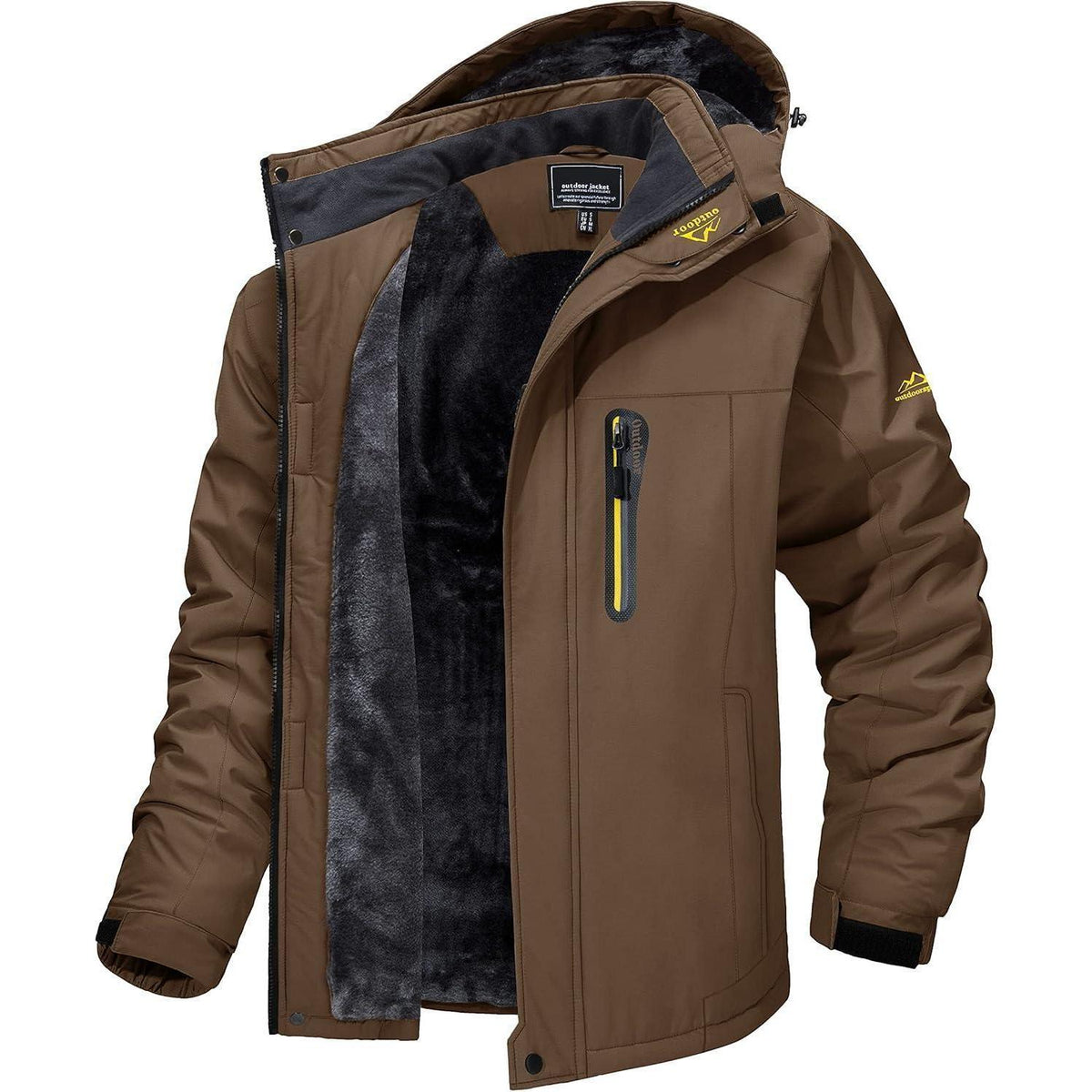 Herren Fleecejacke Winter Warm Gefüttert Winddicht Wasserdicht