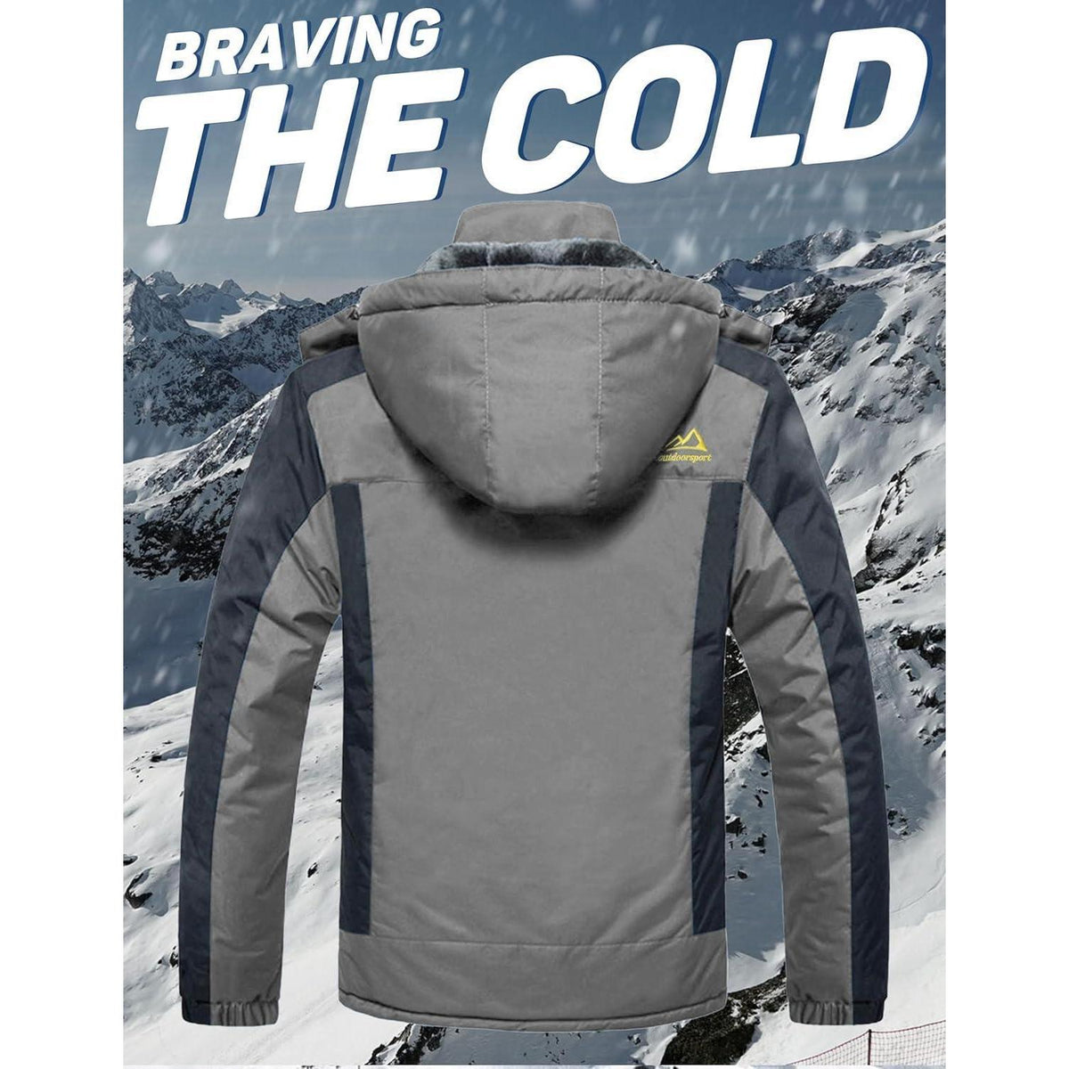 Herren Fleecejacke Winter Warm Gefüttert Winddicht Wasserdicht 3XL