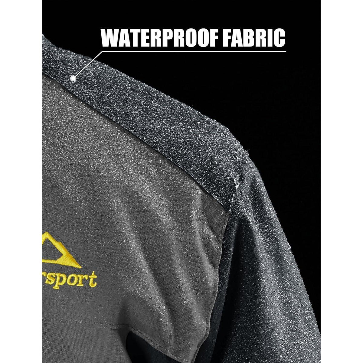 Herren Fleecejacke Winter Warm Gefüttert Winddicht Wasserdicht Jacke Grau L