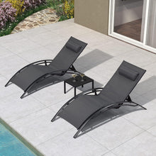 Purple Leaf XXL Sonnenliege 2er-Set Aluminium Gartenliege