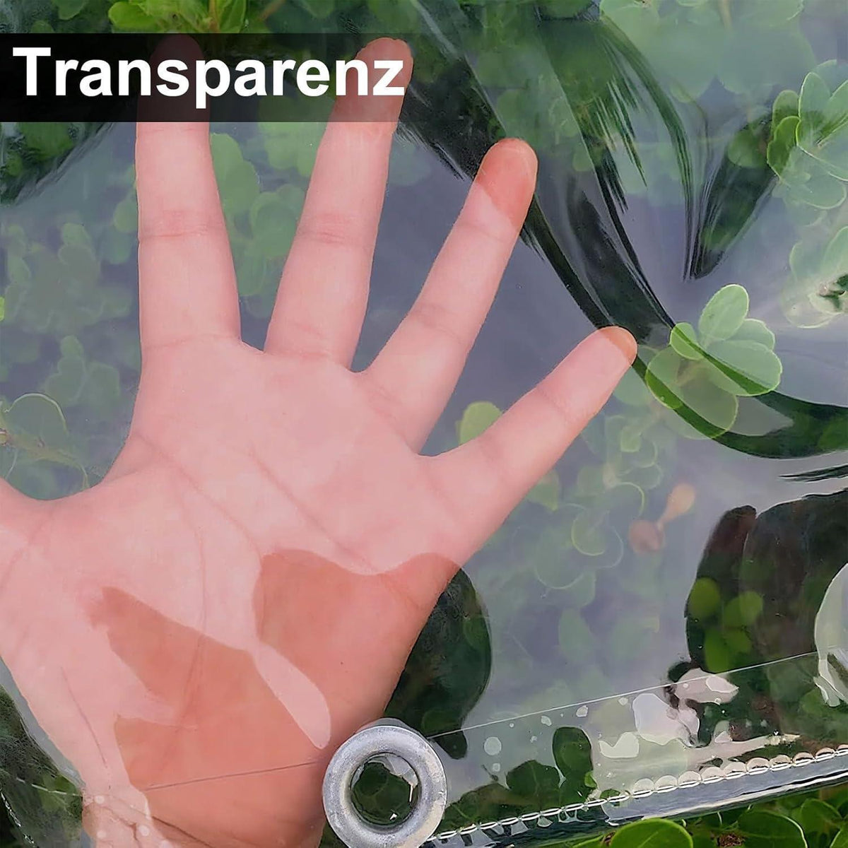 Wasserdichte Abdeckplane 1x2m – Transparent & Reißfest