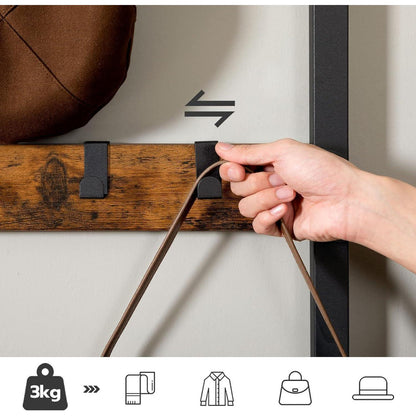 Garderobenständer mit Sitzbank und Schuhregal, Vintage