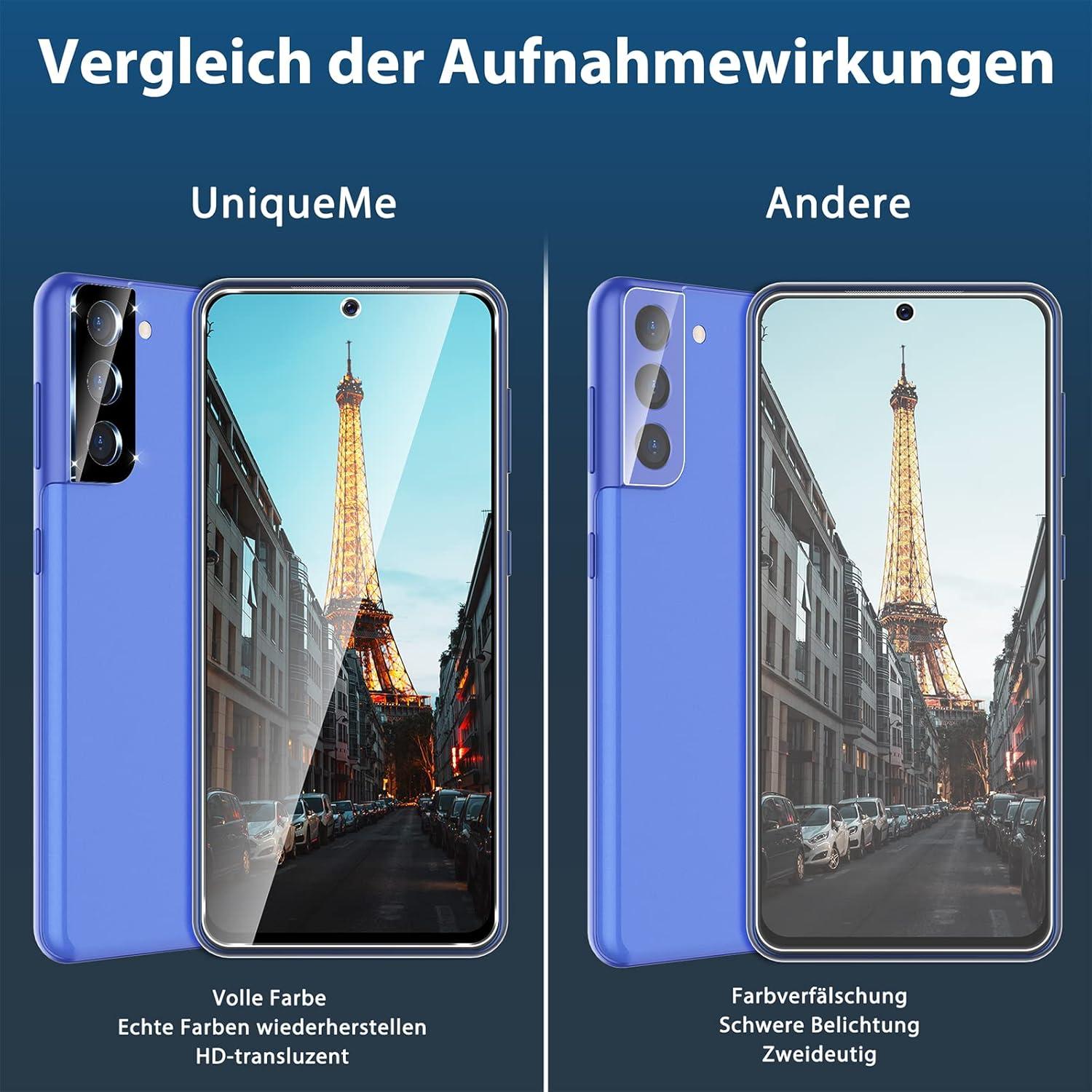 Schutzglas Samsung Galaxy S21 FE 5G [3+2 Stück] Positionierungshilfe Schutzfolie