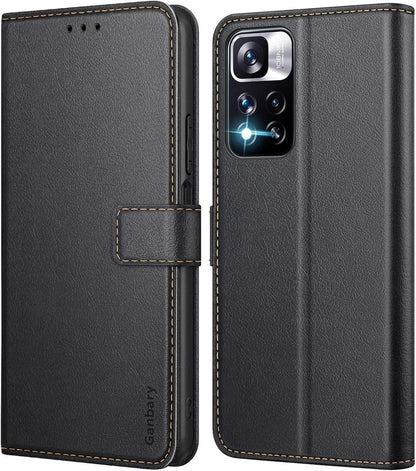 Xiaomi Redmi Note 11 Pro Plus+ 5G Handyhülle Premium Leder Schwarz