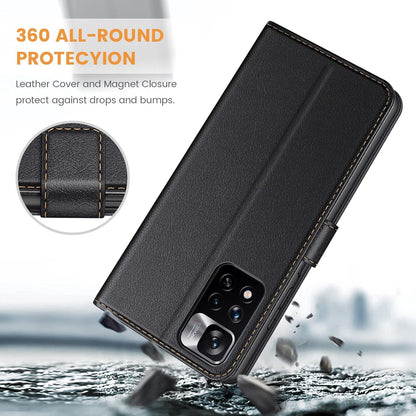 Handyhülle Xiaomi Redmi Note 11 Pro Plus+ 5G Schwarz Magnet Klapphülle