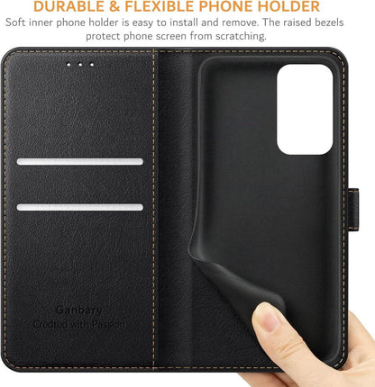 Handyhülle Xiaomi Redmi Note 11 Pro Plus+ 5G Leder Wallet Case Schwarz