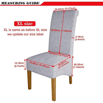 XL Stuhlhussen Weinrot, 6er Set, für Esszimmer & Hotel