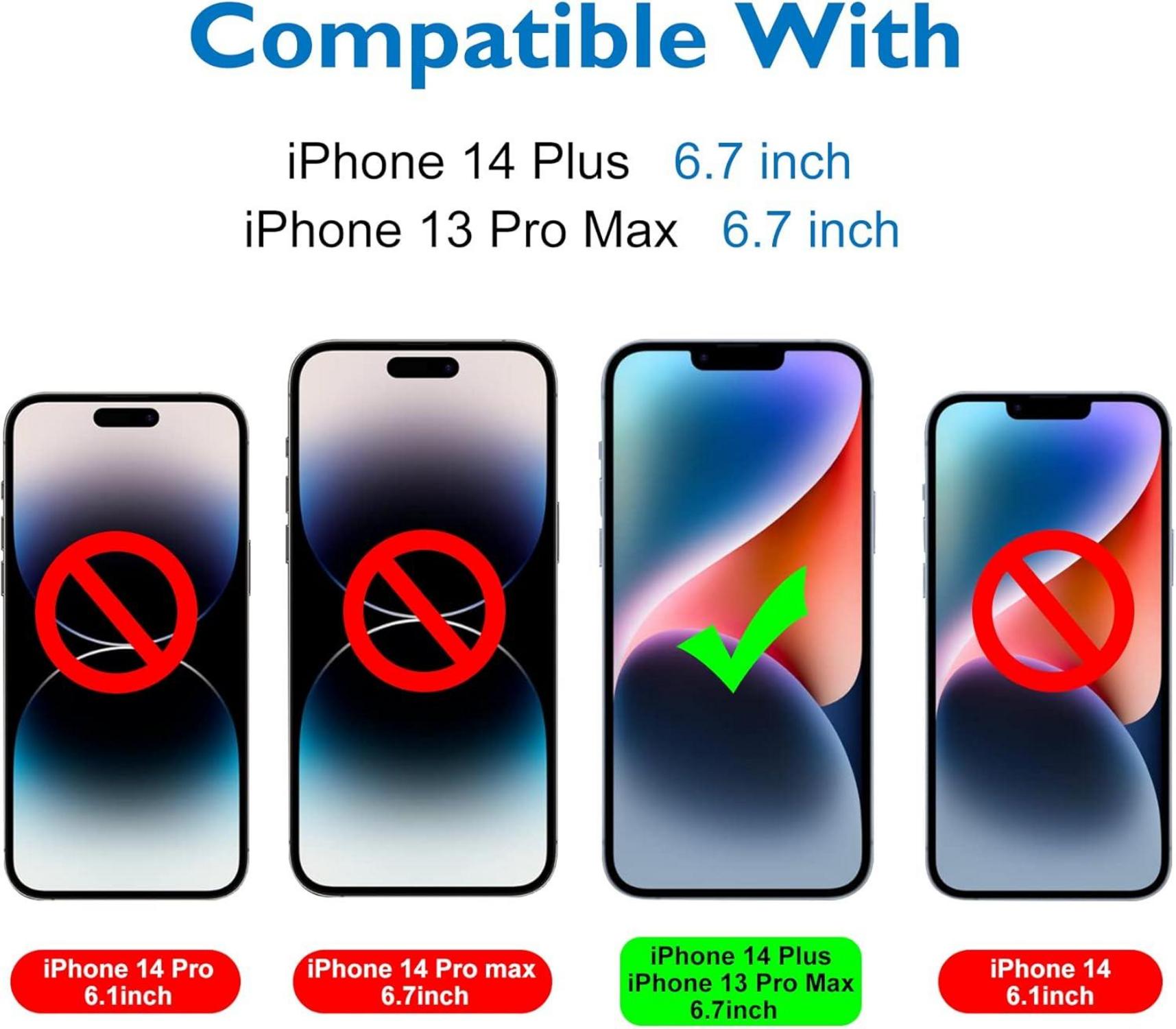 Mothca Sichtschutzfolie Matte iPhone 14 Plus 13 Pro Max 6,7