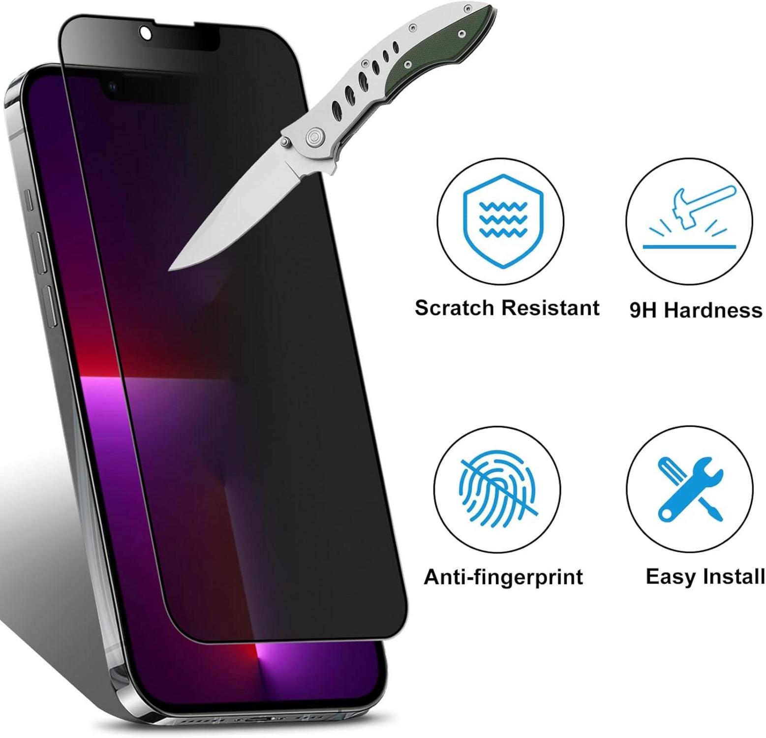 Sichtschutzfolie iPhone 14 Plus/ 13 Pro Max Matt Anti-Spy 6,7 Zoll