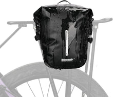 Wasserdichte Fahrrad Gepäckträgertasche 7L Schwarz mit Schultergurt