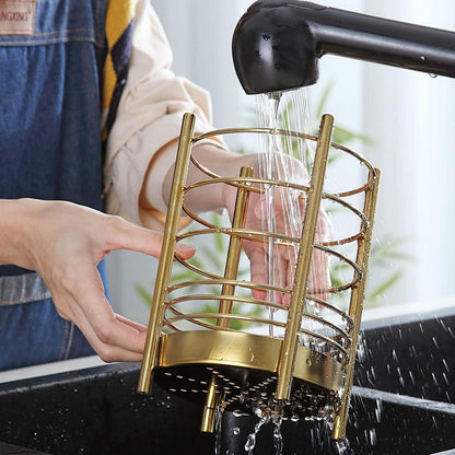 Gold Küchenutensilien Set 38 teilig Antihaft Silikon Edelstahlhalter