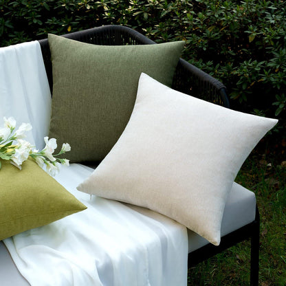 EMEMA Kissenbezüge Outdoor Wasserdicht 40x40cm 2er Set Beige
