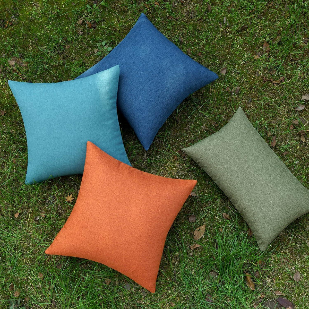 Wasserdichte Kissenbezüge Outdoor Deko Kissen 2er Set Pfauenblau 40x40 cm