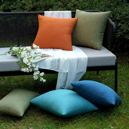 Dekokissenbezüge Herbst Outdoor Wasserdicht Sofakissen Orange 30x50 cm 2er Set