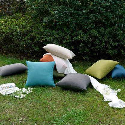 Wasserdichte Outdoor Kissenbezüge 40x40 cm 2er Set Dunkelgrau