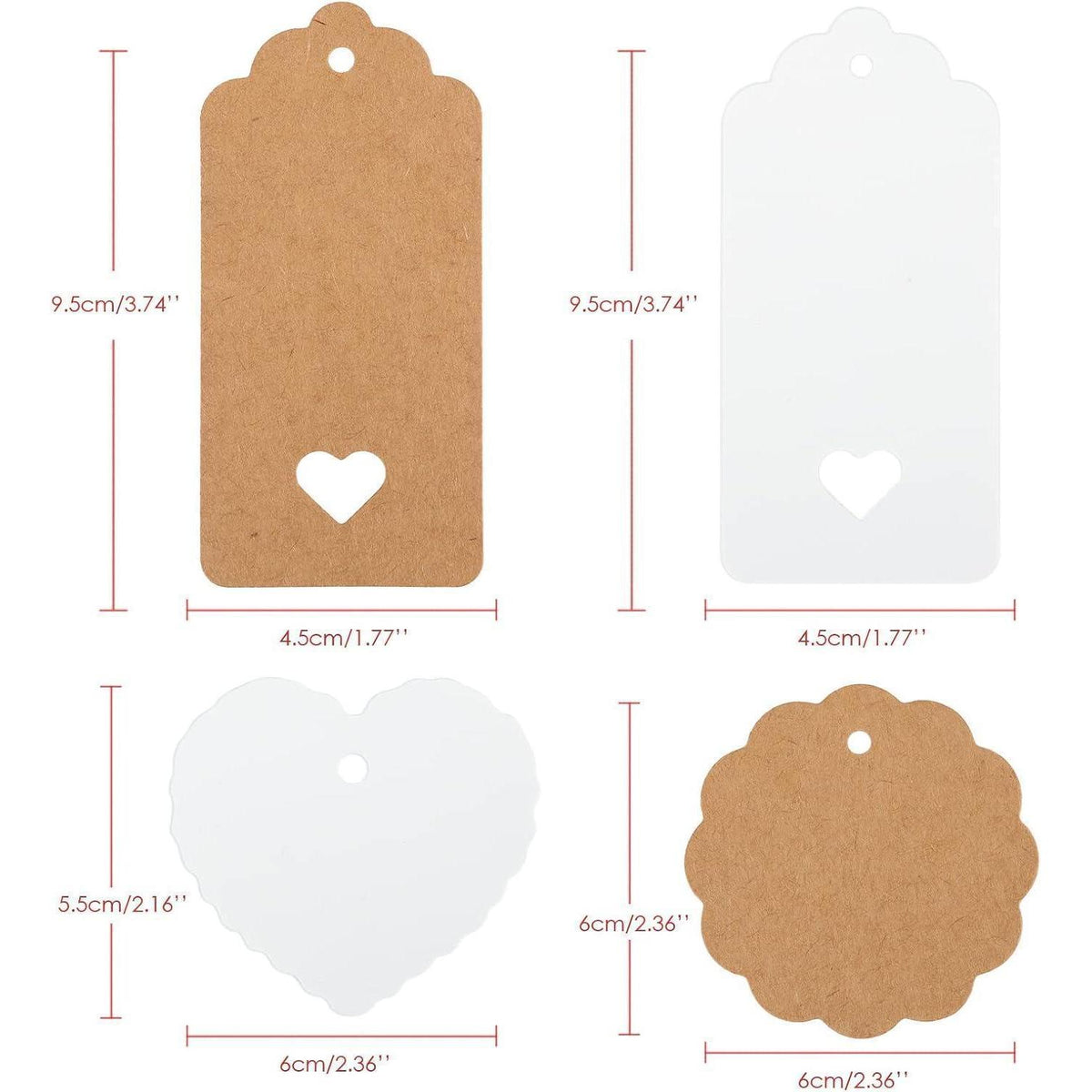 200 Geschenkanhänger Hochzeit Kraftpapier mit Juteband