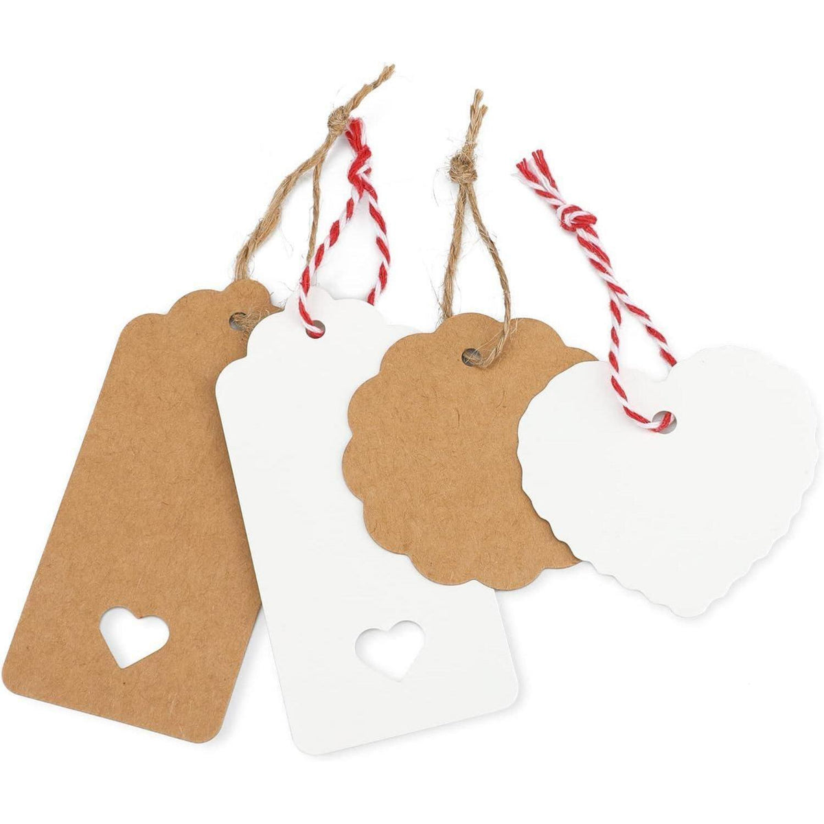 200 Geschenkanhänger Hochzeit Kraftpapier mit Juteband