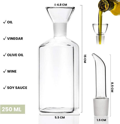 Bugucat Ölflasche 250ml (2er-Pack) Auslaufsicher Essig