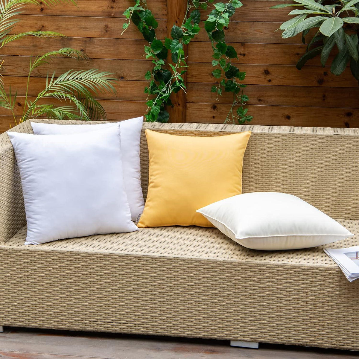 EMEMA Outdoor Kissen Wasserfest 50x50 cm Garten Wohnzimmer Sofa