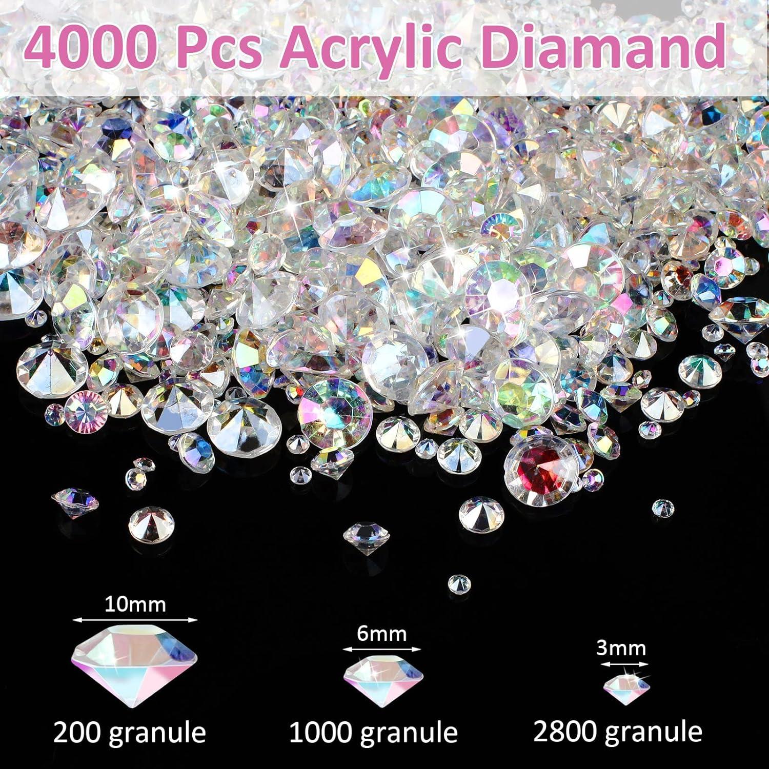 Transparente Acryl Diamanten Deko 4000 Stück Hochzeit