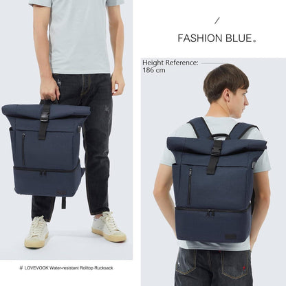 Rolltop Rucksack 17 Zoll Laptoprucksack Wasserdicht mit