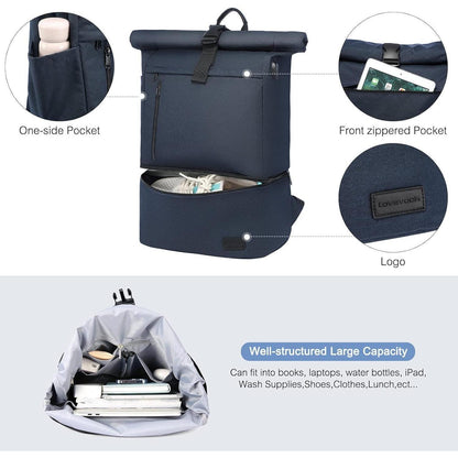 Rolltop Rucksack 17 Zoll Laptoprucksack Wasserdicht mit