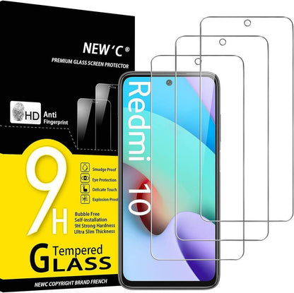 Panzer Schutz Glas 3 Stück für Xiaomi Redmi 10 9H Härte