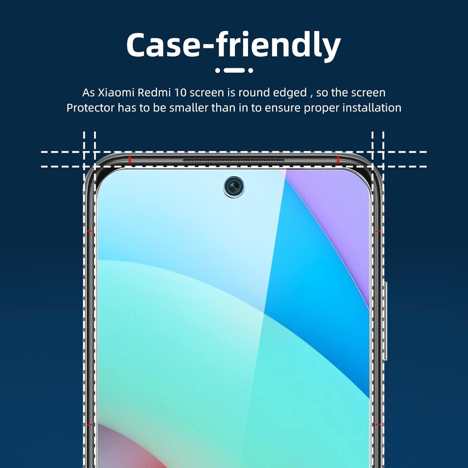 Panzer Schutz Glas 3 Stück für Xiaomi Redmi 10 9H Härte