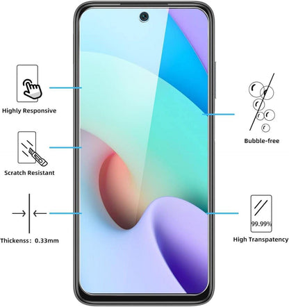 Panzer Schutz Glas für Xiaomi Redmi 10, 3 Stück, 9H Härte, Ultra-klar