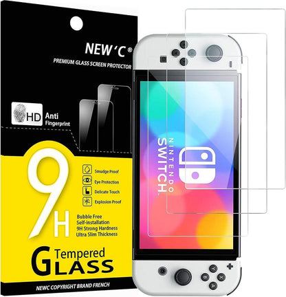 Panzer Schutzglas Nintendo Switch OLED Displayschutzfolie 3er Set