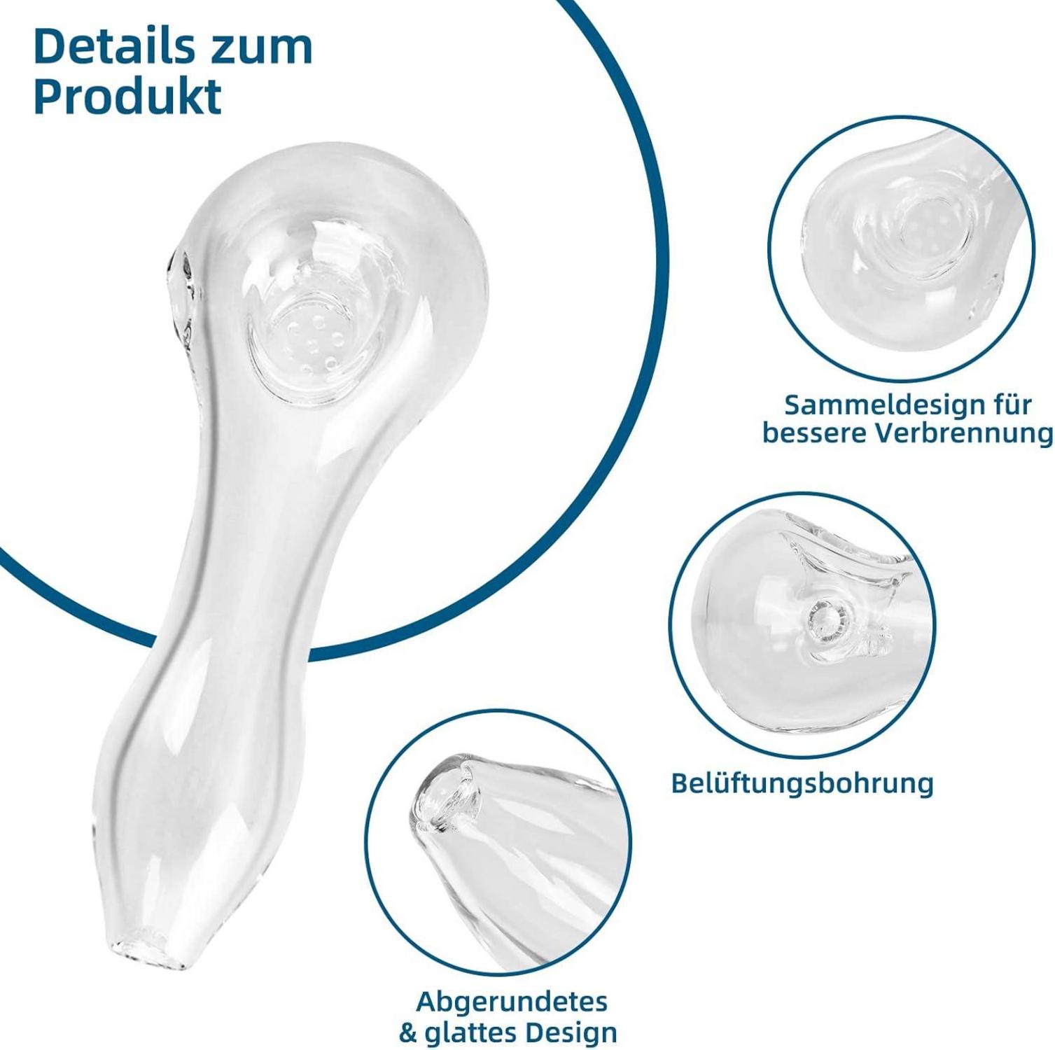 Dicke handgemachte Glaspfeife hitzebeständig geruchlos Geschenk