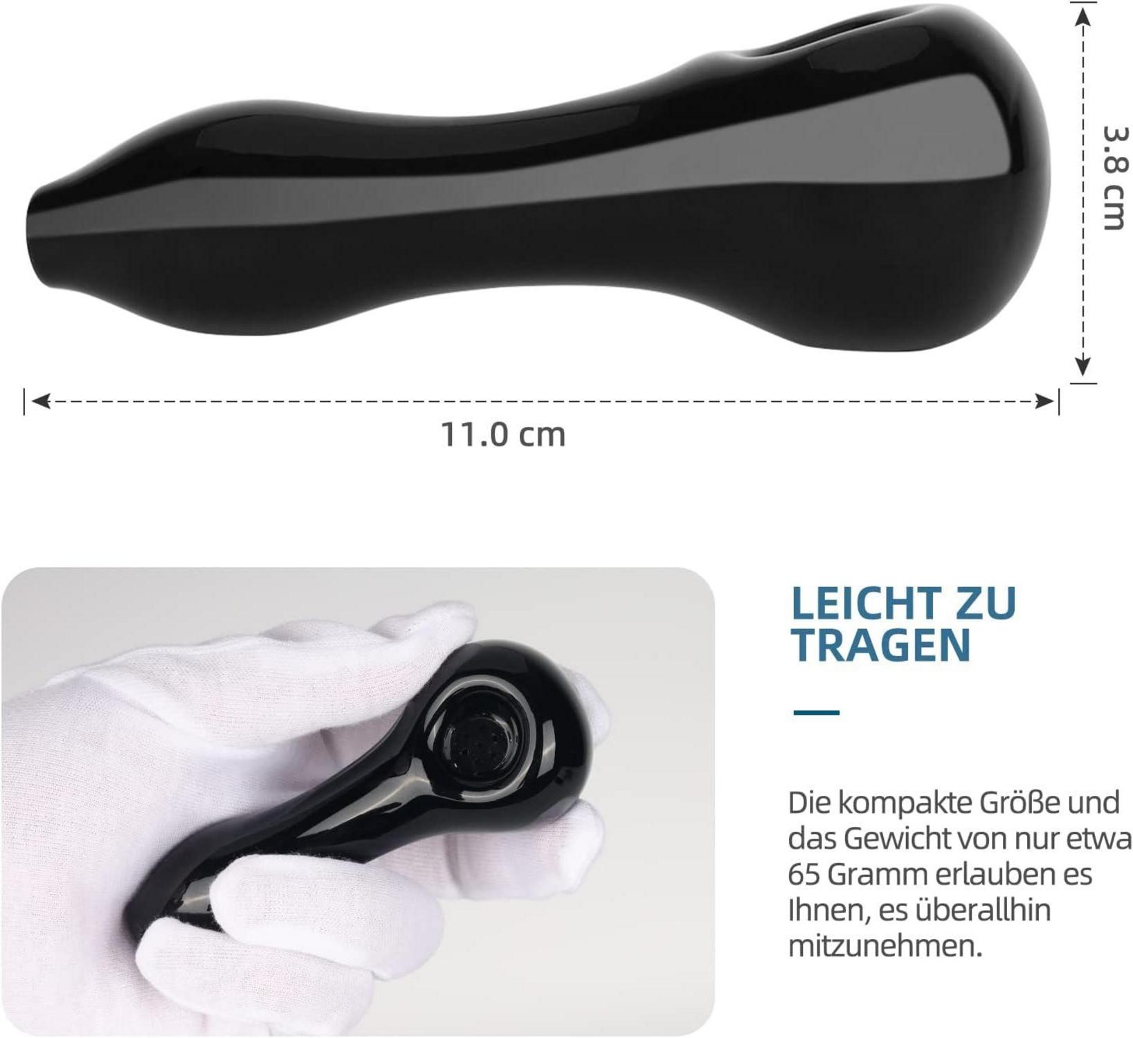 SUNNEKO Glaspfeife handgemachte hitzebeständige kleine