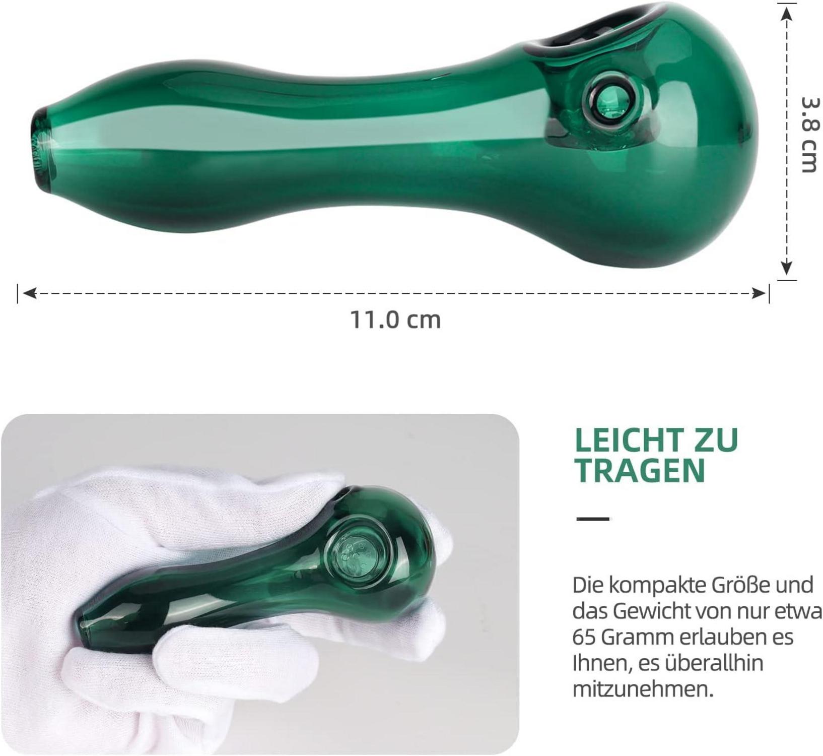 Glaspfeife Handpfeife Dicke Glaswand hitzebeständig