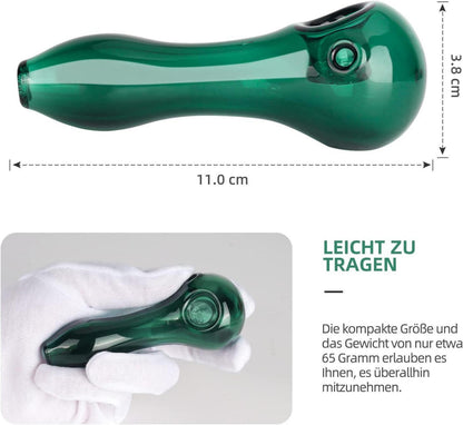 Glaspfeife Handpfeife Dicke Glaswand hitzebeständig