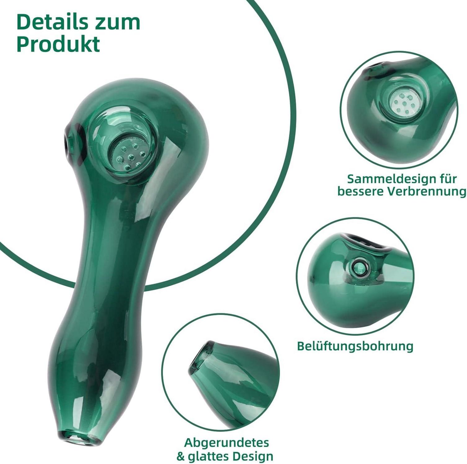 Handgemachte Glaspfeife hitzebeständig geruchlos Tasche Schutzhülle