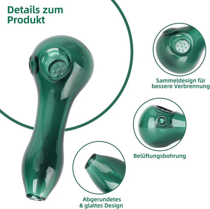 Handgemachte Glaspfeife hitzebeständig geruchlos Tasche Schutzhülle