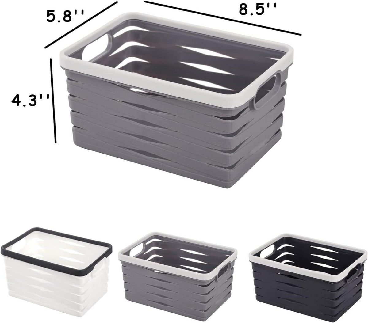 Lyellfe 9er Pack Kleine Plastikaufbewahrungskörbe 22x15x11cm