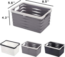 Lyellfe 9er Pack Kleine Plastikaufbewahrungskörbe 22x15x11cm