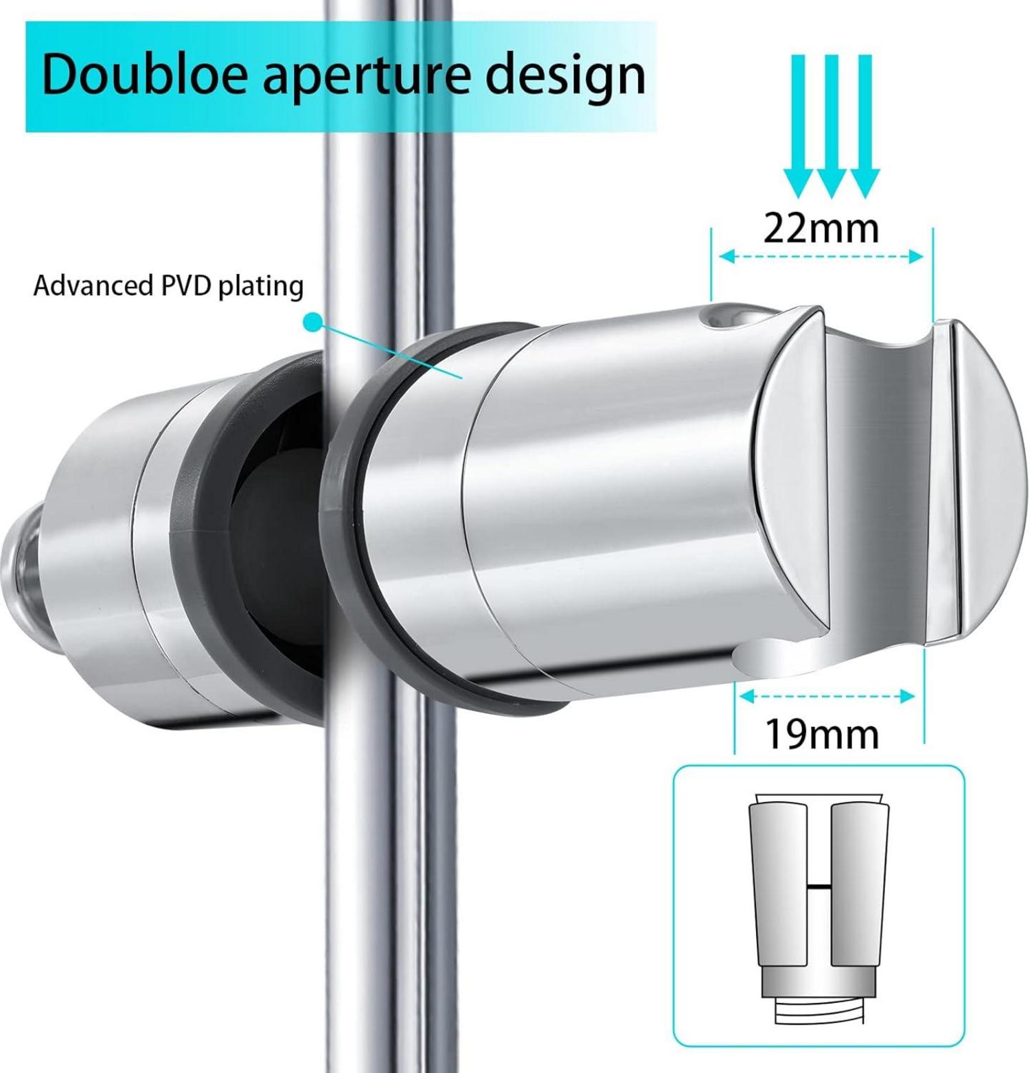 Verstellbare Universal Duschhalterung 360° für Slide Bar 20-25