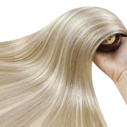 Blond Echthaar Microring Extensions 40cm - #16/22