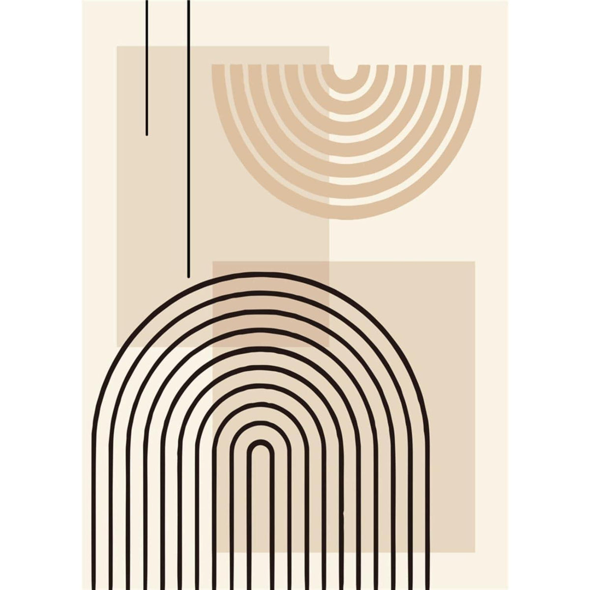 3er Poster Set Beige Modern Boho 50x70cm