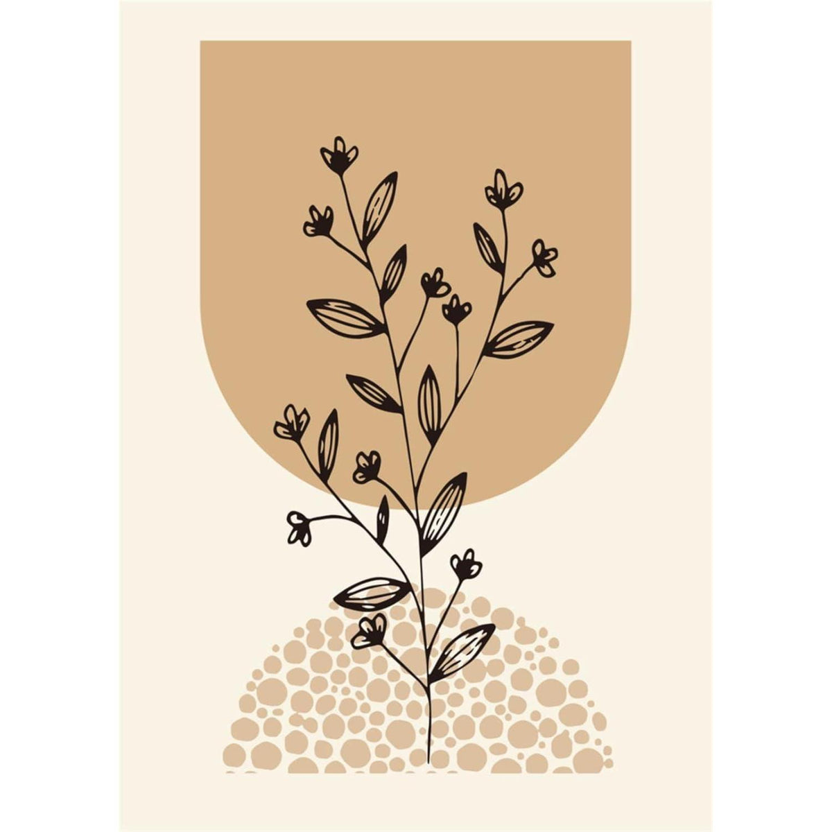 3er Poster Set Beige Modern Boho 50x70cm