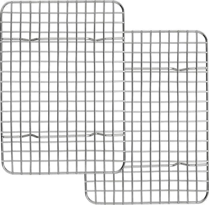 Edelstahl Kuchengitter Set Rechteckiges Abkühlgitter 29.8x22.8cm