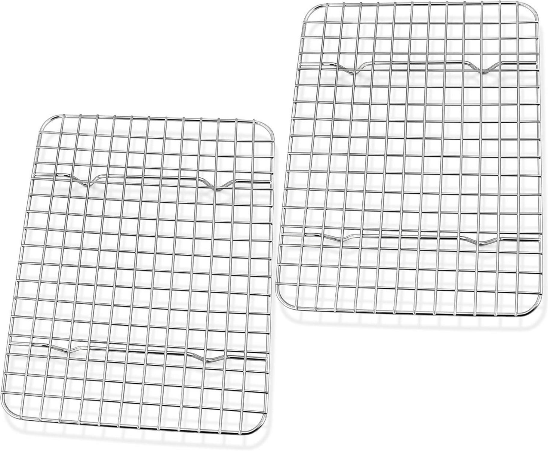Edelstahl Abkühlgitter 2er Set Backgitter Kühlgitter 22cm×16cm×2cm