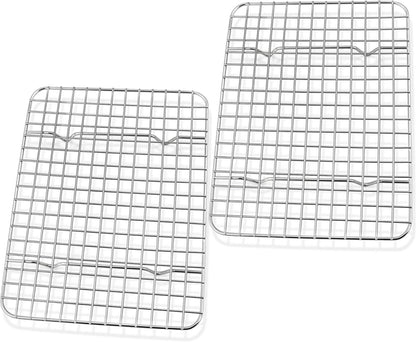 Edelstahl Abkühlgitter 2er Set Backgitter Kühlgitter 22cm×16cm×2cm
