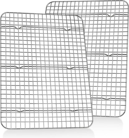 Edelstahl Abkühlgitter 2er Set 42×29×2cm - Rostfrei
