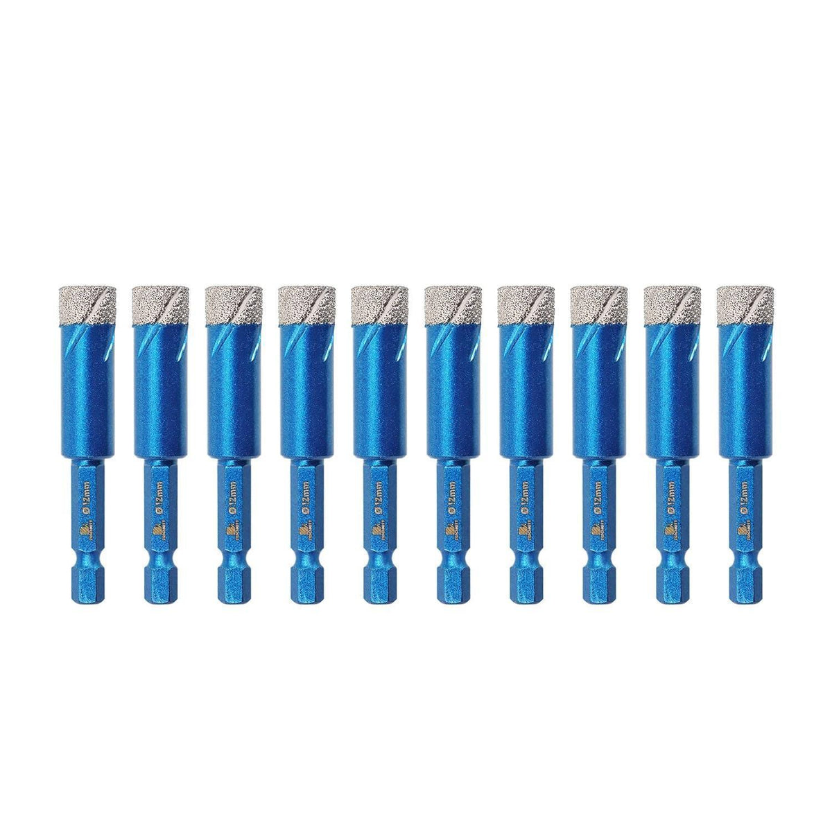 Diamantbohrer Set 10x 12mm Sechskant für Fliesen & Granit