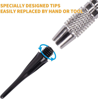 Dartspitzen 2BA Schwarz 1000 Stück Softdart Spitzen Plastik